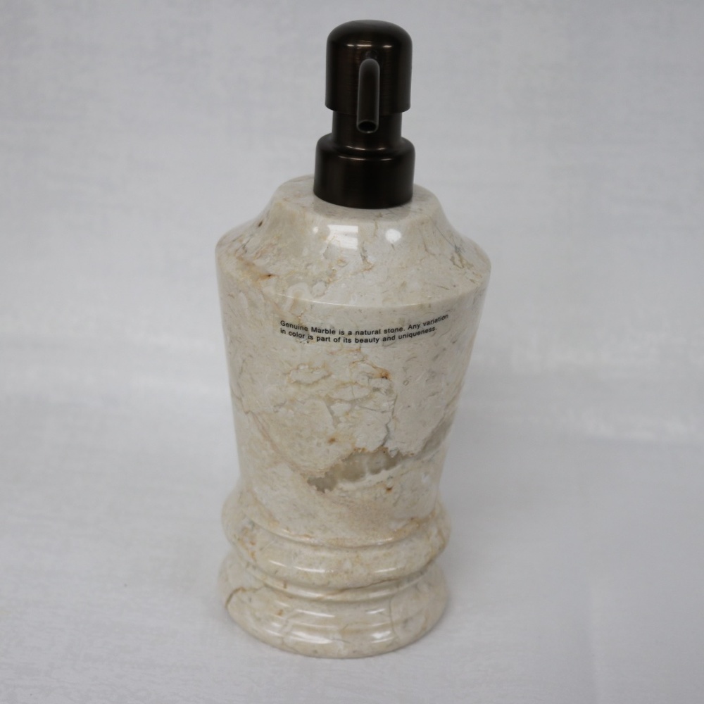 GENUINE MARBLE FRANCESCA COLLECTION BATHROOM SOAP LOTION DISPENSER-CHAMPAGNE-#A
